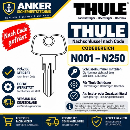Ersatzschlüssel für thule - ersatzschlüssel,